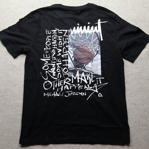 Vivint Michael Jordan T-Shirt Large Black Graphic Basketball Tee NWT Modern